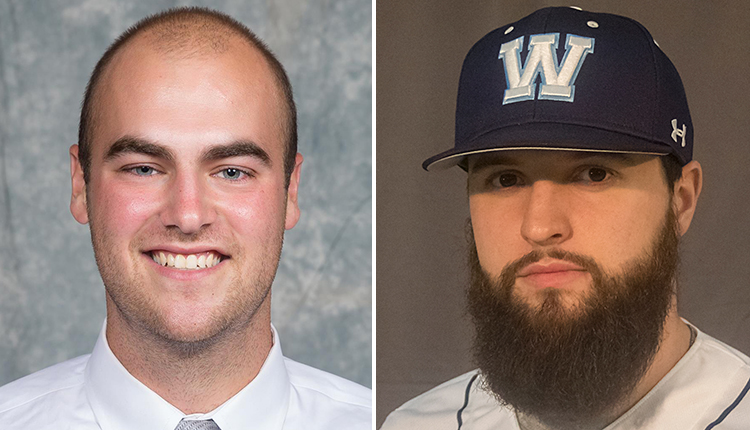 Christopher Newport Junior Seth Woodard and Wesley Senior Alex Marrs Garner CAC Baseball Weekly Awards
