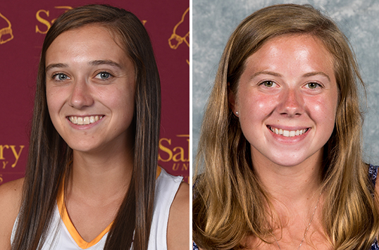 Salisbury Senior Becca Rinaca and Christopher Newport Sophomore Brittan Muir Garner CAC Field Hockey Weekly Awards