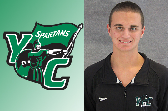 York Freshman Morgan Schreiber Claims CAC Men's Swimming Weekly Award