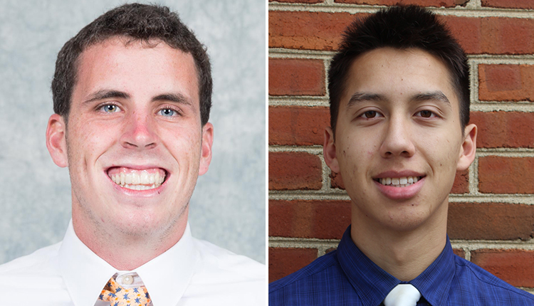 Christopher Newport Senior Cullen Monahan and Mary Washington Sophomore David Danek Named CAC Men's Track & Field Athletes of the Week