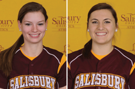 Salisbury's Paige Knussman and Rachel Johnson Honored as CAC Softball Players of the Week