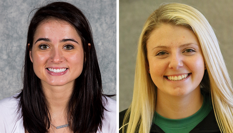Christopher Newport Freshman Liz Andrews and York Freshman Ginger Lewis Nab CAC Softball Weekly Honors