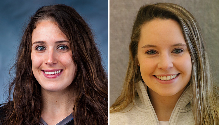 Marymount Junior Abby Wescott and York Sophomore Nicole Clauter Garner CAC Women's Lacrosse Weekly Awards