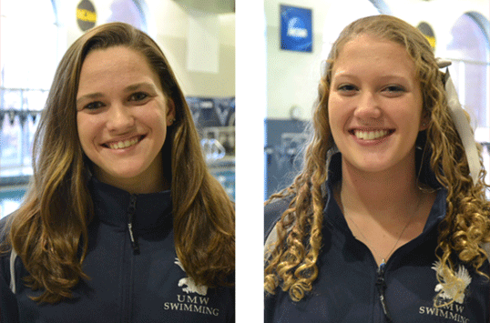 INTRODUCING ... Mary Washington Sophomore Women's Swimmers Stephanie Hallock and Hannah Hagy
