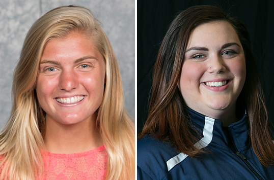 Christopher Newport Junior Logan Harrington and Mary Washington Senior Taylor Cockerille Selected as CAC Women's Track & Field Athletes of the Week