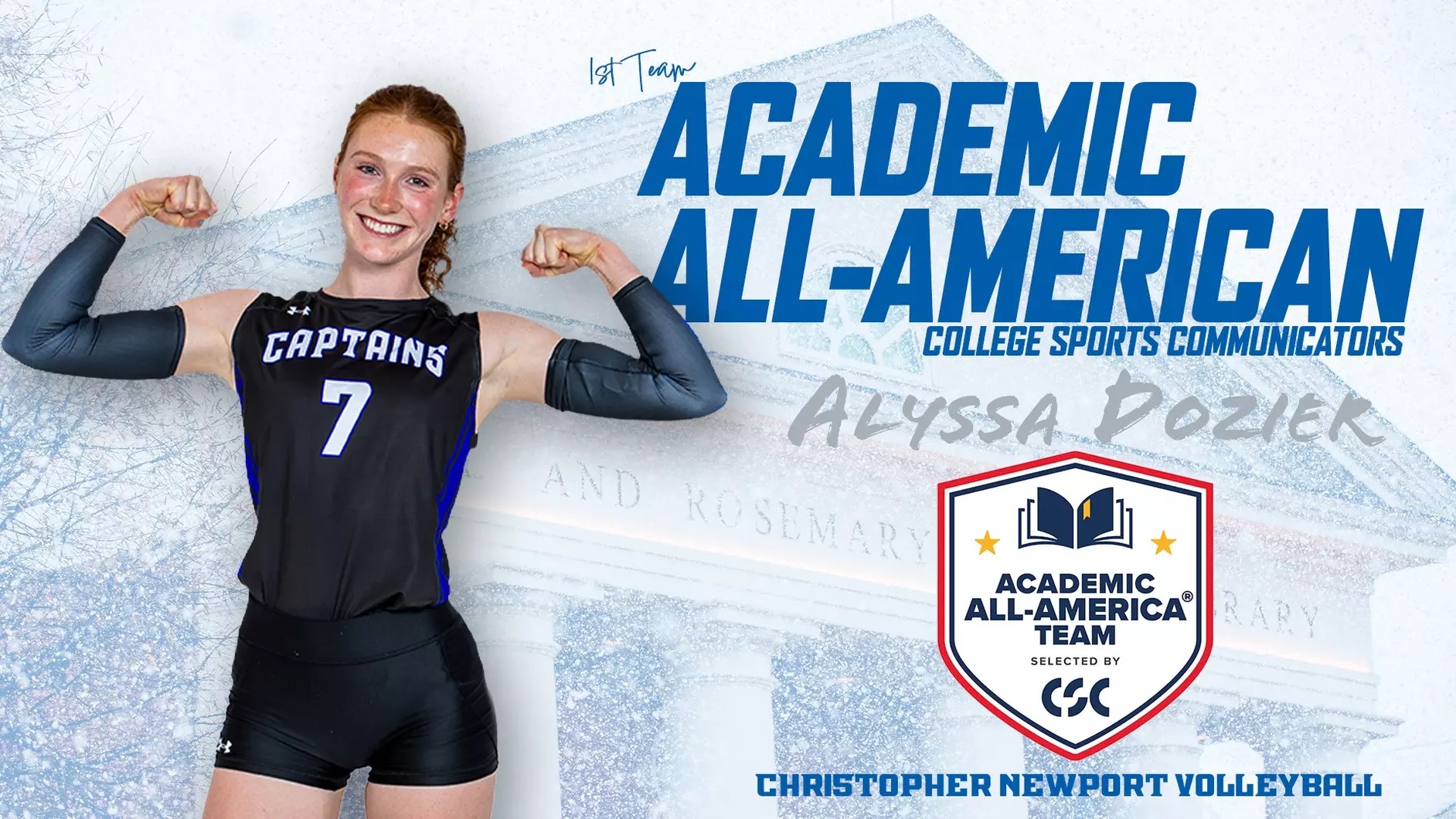 Alyssa Dozier Makes History as CNU's First Ever Three-Time First Team Academic All-American